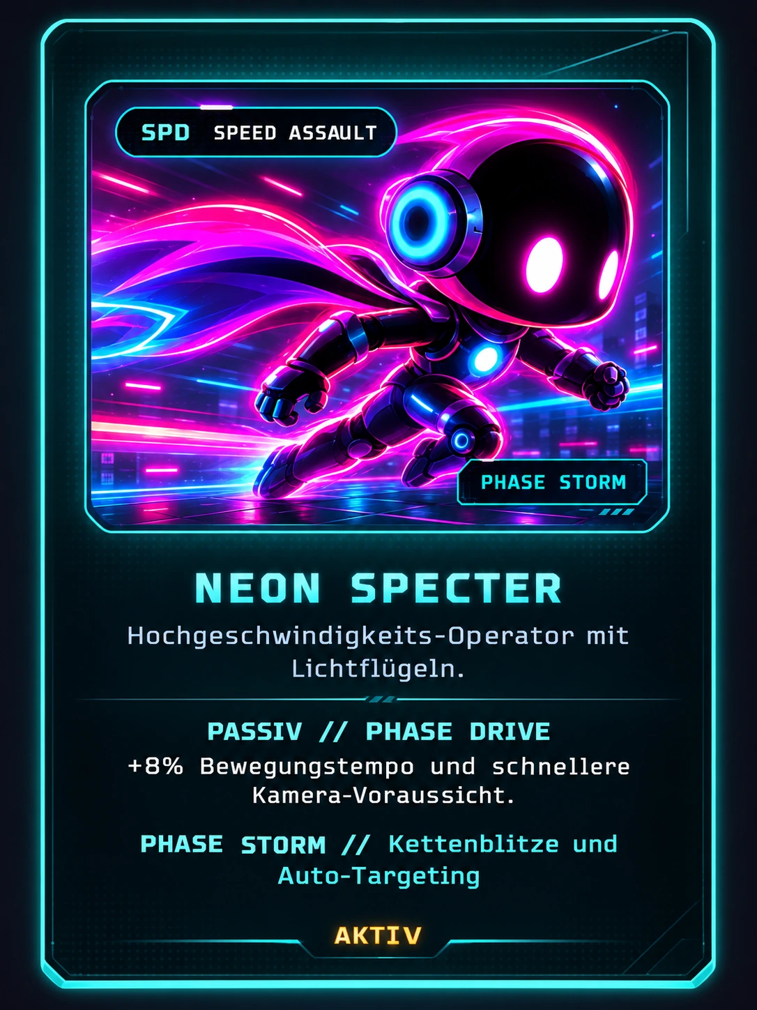 Neon Specter Charakterkarte